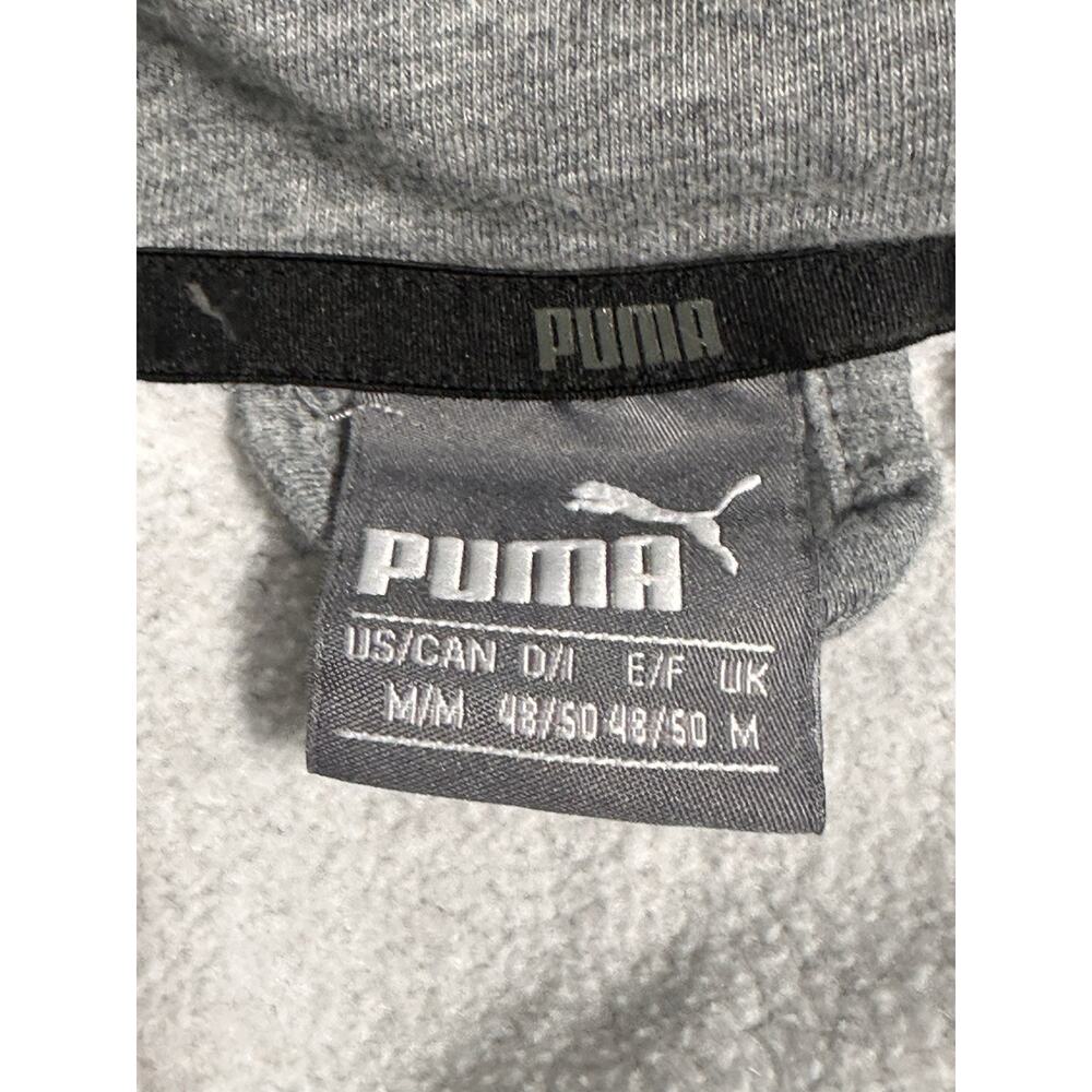 Puma Gray Signature Zip Front Hoodie Hooded Jacket Sweatshirt Men's M - Picture 11 of 16